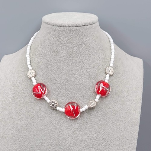 Red art glass - art, bead