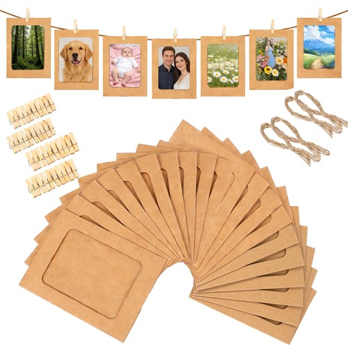40pcs cardboard photo frames - cardboard,