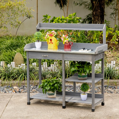 Garden potting table wooden - potting,