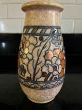 Charlotte Rhead Vintage Crown Ducal Byzantine Pattern Vase - 18cm High