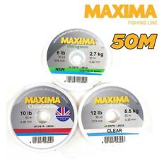 MAXIMA LEADER FISHING LINE 50m SPOOL 2LB-15LB CLEAR, ULTRAGREEN OR CHAMELEON