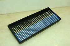 30 pcs Diamond coated 2mm CYLINDRICAL cylinder rotary drills bits bit burr burrs