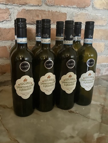 Eight empty wine - wine, bottles