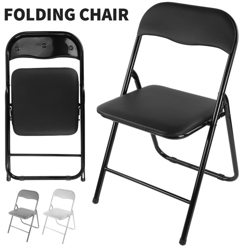 Black folding chair - chair, foldable