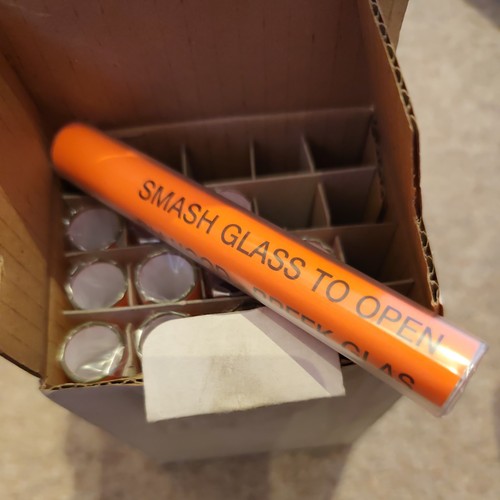 Break glass tubes box - break,