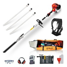 BU-KO 52cc Long Reach Petrol Hedge Trimmer, Extension Pole & 2-Stroke Engine