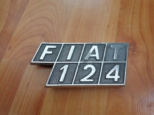 Vintage fiat 124 emblem - vintage,