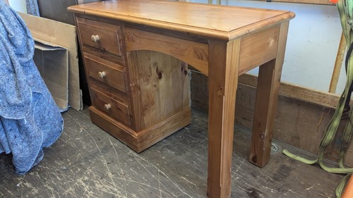 Chunky solid pine desk - , 4