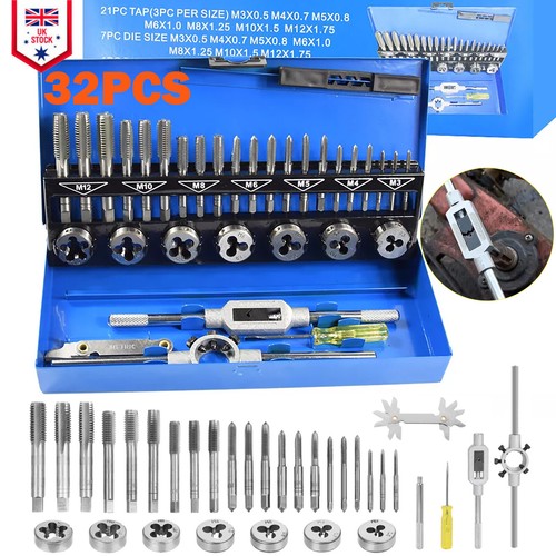Tap and die set 32pcs - die,