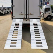2Pcs Rectangular Trailer Ramps Aluminum Truck Car Auto Trailer Ramps 6000lbs