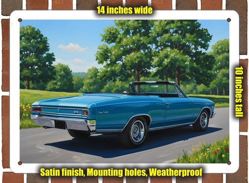 Metal sign 1966 chevrolet - sign,
