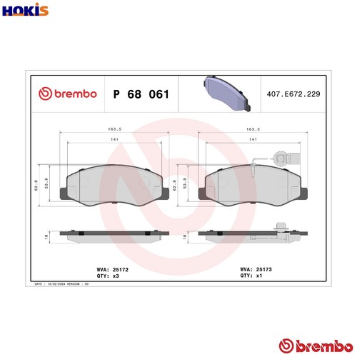 Brake pad set disc - brake,