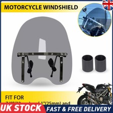 Motorcycle Windshield Smoke Screen 7/8'' For Kawasaki Vulcan S650 VN750 900 1500