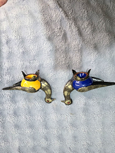 Pair metal pheasant bird - pair,