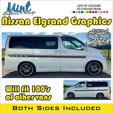 NISSAN ELGRAND MPV Camper Side Stripes Decals Stickers Van Graphics FREE P&P 012