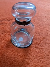 Vintage glass inkwell, hinged