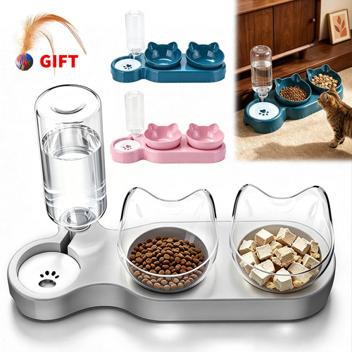 Cat feeder bowl - cat,
