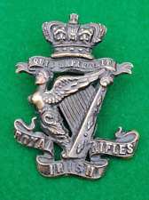 Victorian Royal Irish Rifles Glengarry Badge, Irish Regiment, Irish