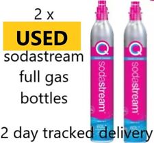 2 X full SODA STREAM GAS BOTTLES  cylinders  FULL    - 60L PINK PUSH TYPE