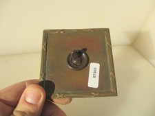 Vintage Brass Light Switch Plate Ceramic Deco Old Antique Toggle Art Deco Copper