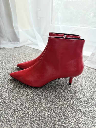 Zara red mid heel - zara,