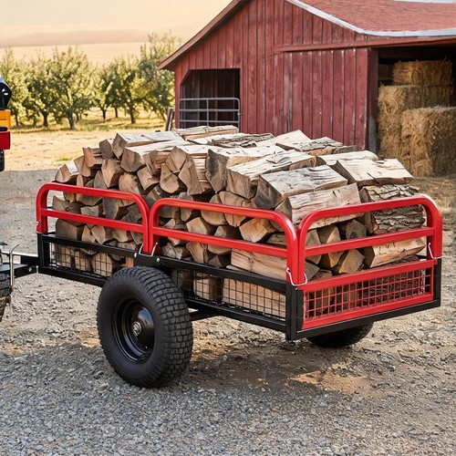 Steel garden trolley cart 425l - steel,