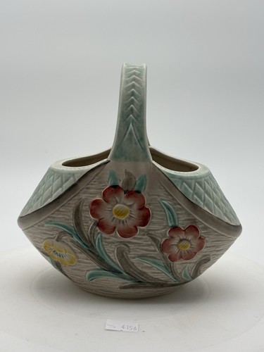 Wood pottery posy basket - h.j.,