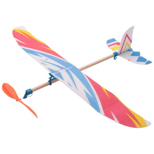 Rubber band powered foam plane - rubber,