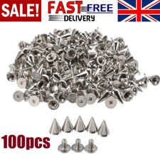 100Pcs 10mm Punk Cone Spikes
