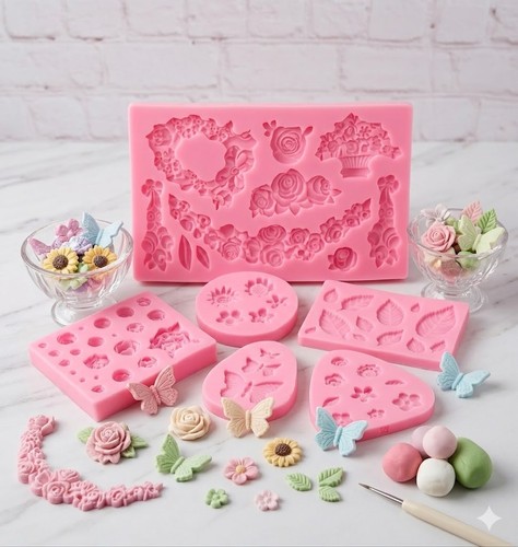 Floral butterfly silicone - floral,