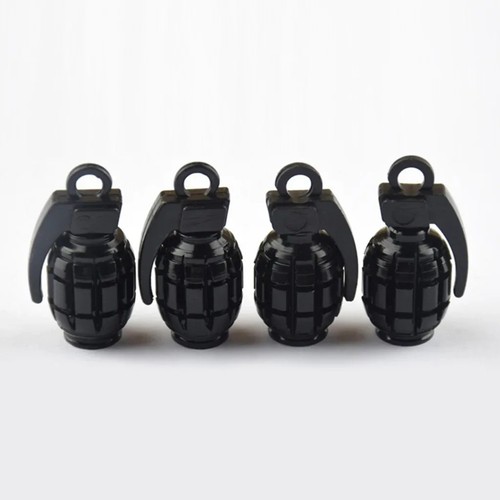 Tyre valve dust caps - tyre, grenade