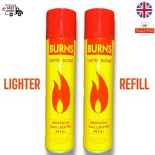 Burns High Quality Universal Gas Lighter X2 Butane Gas Fuel Fluid Refill 300ml