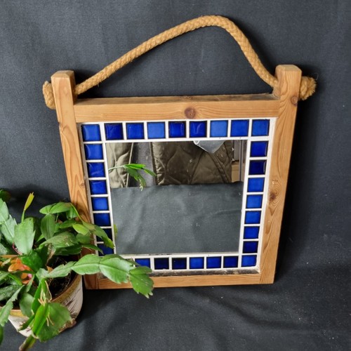 Vintage 90s style mosaic blue - vintage,