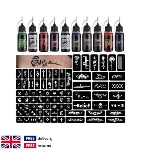 84pc tattoo stencils - 84pc,