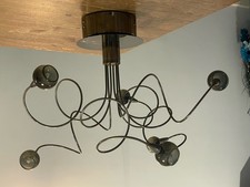 B&Q Chrome Swirl Ceiling Light