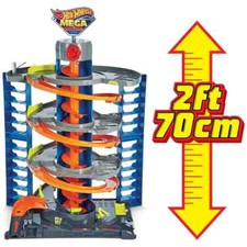 Hot Wheels City Mega Garage Playset Stores 40+ Hot Wheel Cars (70H cm)
