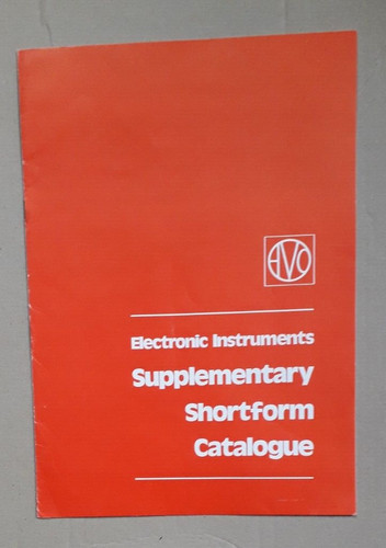 Avo electronic instruments - avo,
