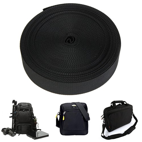 25mm width black nylon - nylon, heavy