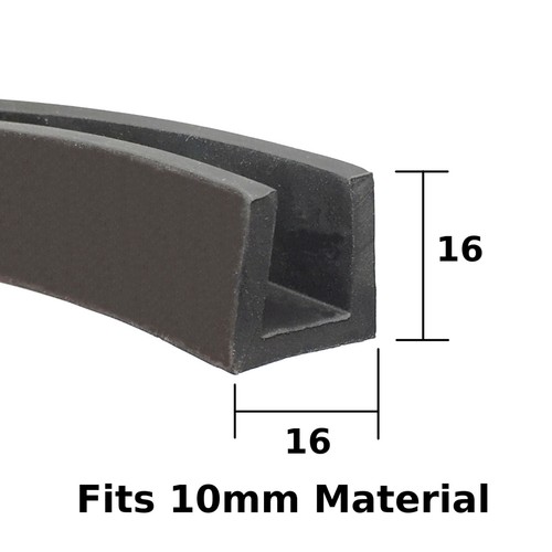 Rubber channel square edging - channel,