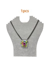 Grey Velvet Necklace Pendant