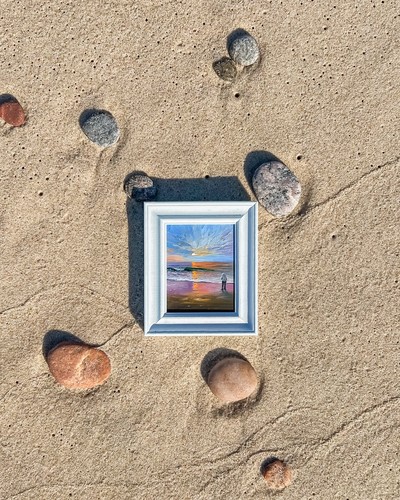 Oil painting original - oil, ocean
