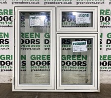 WOODEN WHITE CASEMENT WINDOW EXTERNAL DOUBLE GLAZED EXTERIOR RATIONEL BRAND NEW