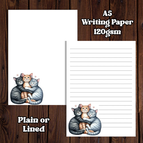 Cat writing paper set - writing,