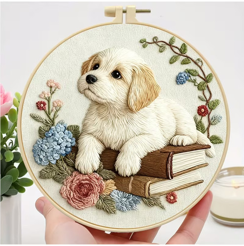 Embroidery hoop kit - hoop, 20cm/7.87"
