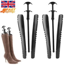 Pair Of Long Automatic Boot Shoe Trees Shapers Stretcher Stand Holder Supporter