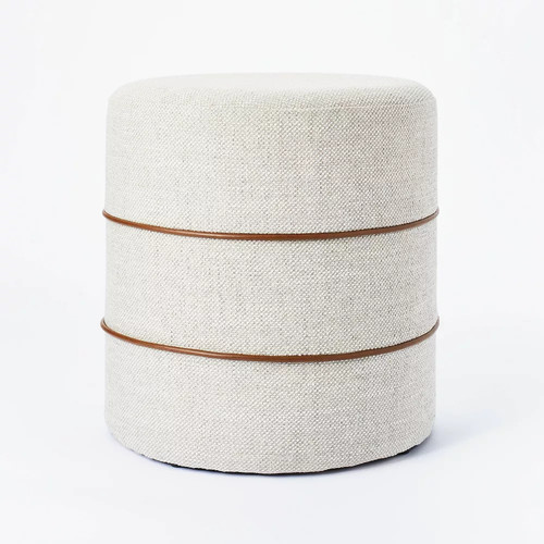 Catalina round ottoman cream - ottoman,