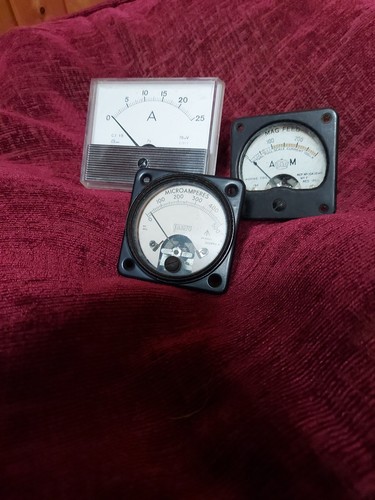 Vintage indicator meter old - 3x,