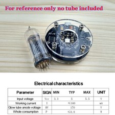 IN-14 Single Glow Tube NIXIE Colck Electronic Vacuum Tube Clock Assembled W/ LED