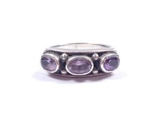 Vintage Amethyst Three-Stone