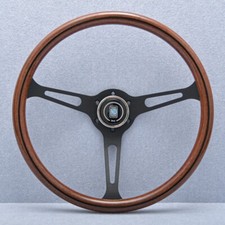 NARDI ND Classic 380mm Steering Wheel Mahogany Wood with Black Finish